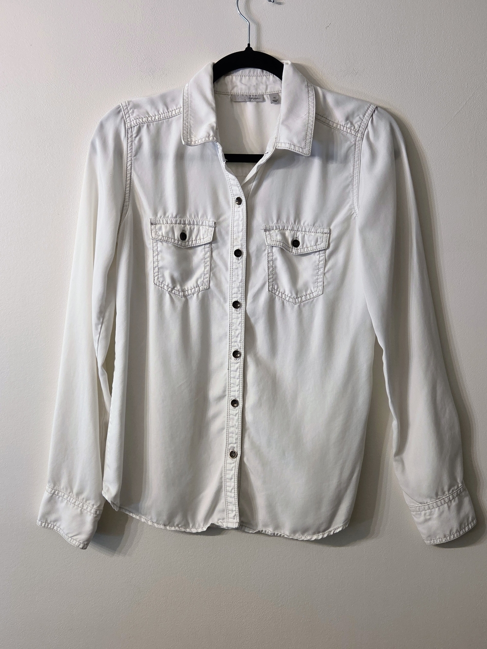 Halogen White Tencel Button Up